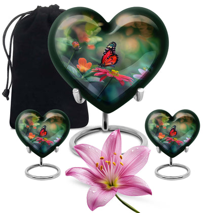 10-inch Butterfly Heart Urn