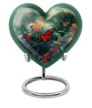 heart-shaped butterfly urn