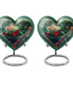 heart-shaped butterfly urn