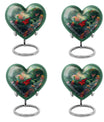 heart-shaped butterfly urn