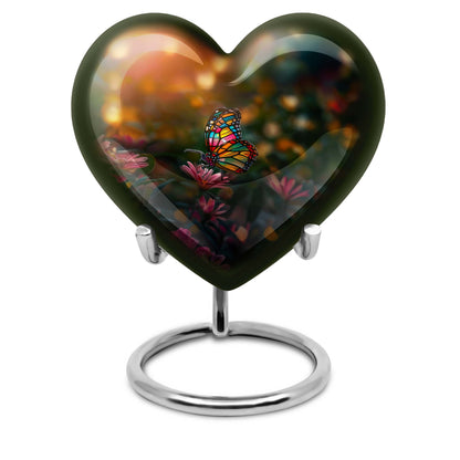 butterfly themed heart shaped