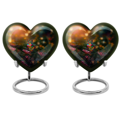 butterfly themed heart shaped