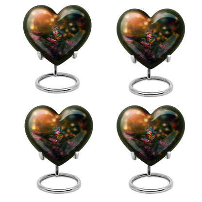 butterfly themed heart shaped