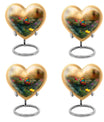 10-inch butterfly-themed heart urn for burial, best for adult human ashes