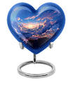 10-inch heart urn themed butterfly for human ashes