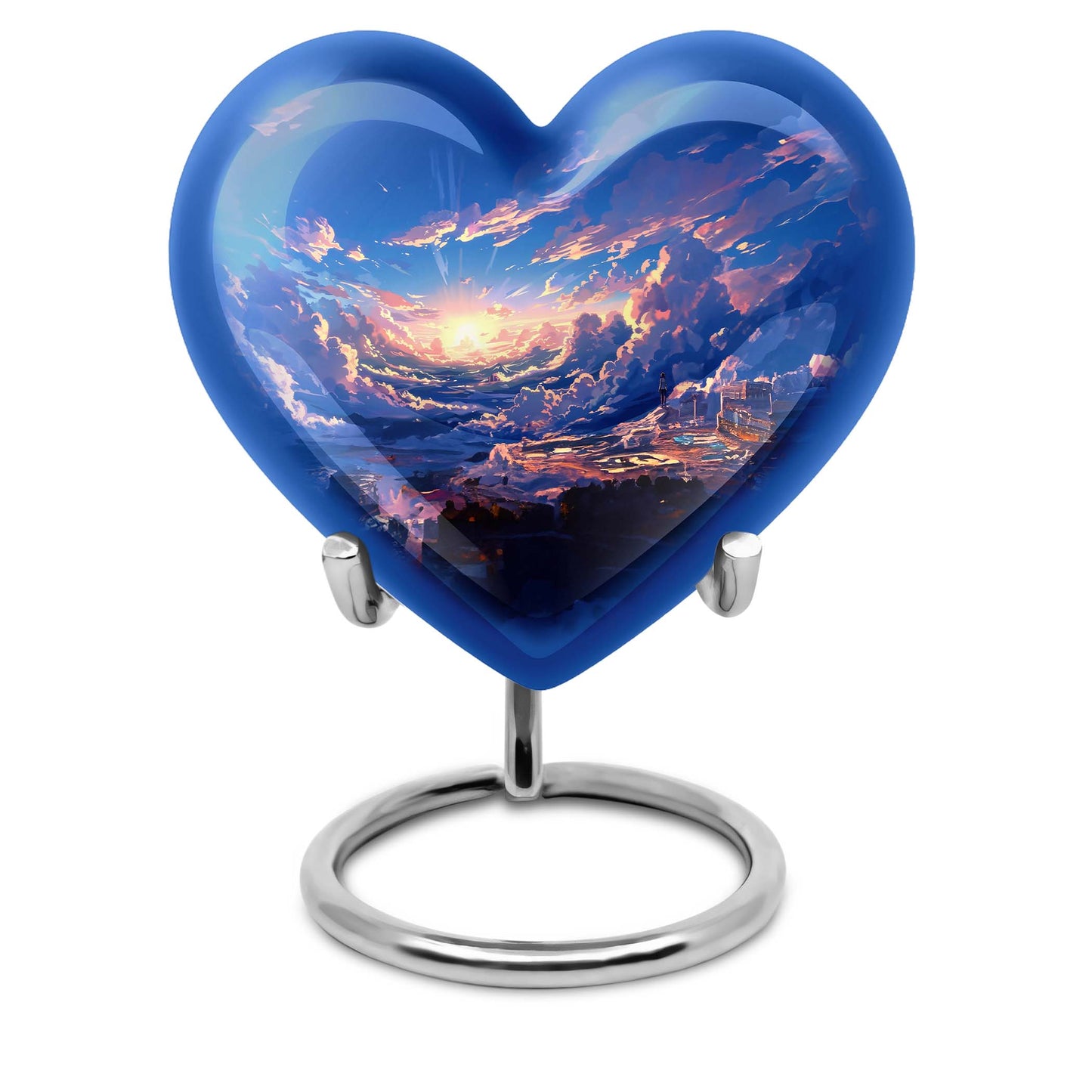 10-inch heart urn themed butterfly for human ashes