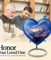 10-inch heart urn themed butterfly for human ashes