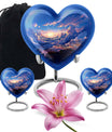 10-inch heart urn themed butterfly for human ashes