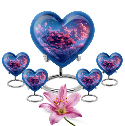 heart urn for storing human ashes