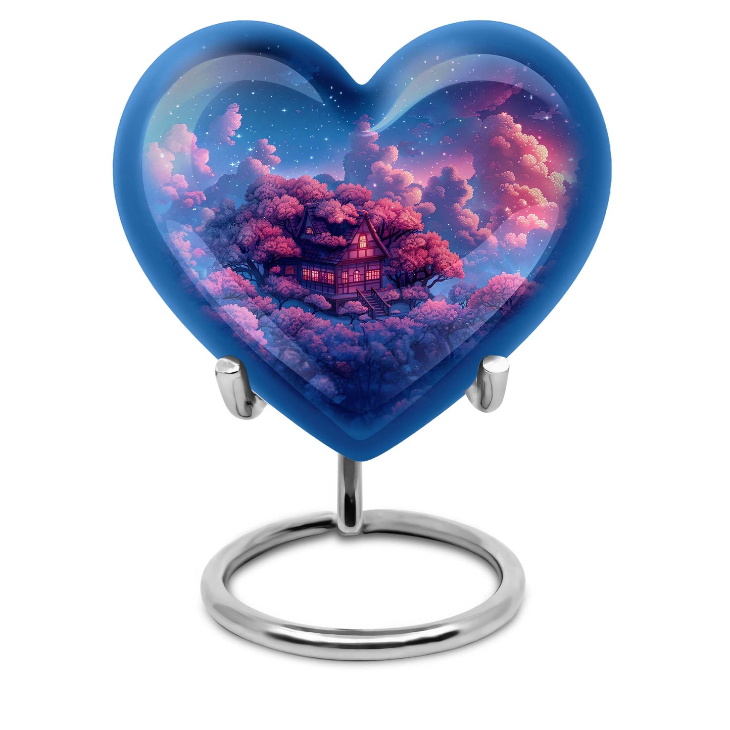 heart urn for storing human ashes