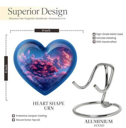 heart urn for storing human ashes