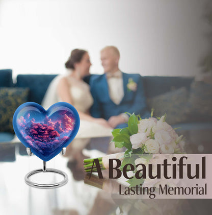 heart urn for storing human ashes
