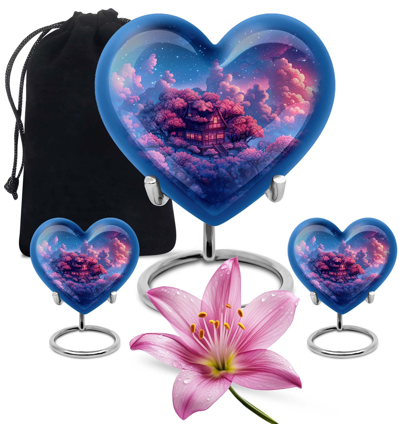 heart urn for storing human ashes