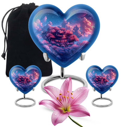 heart urn for storing human ashes