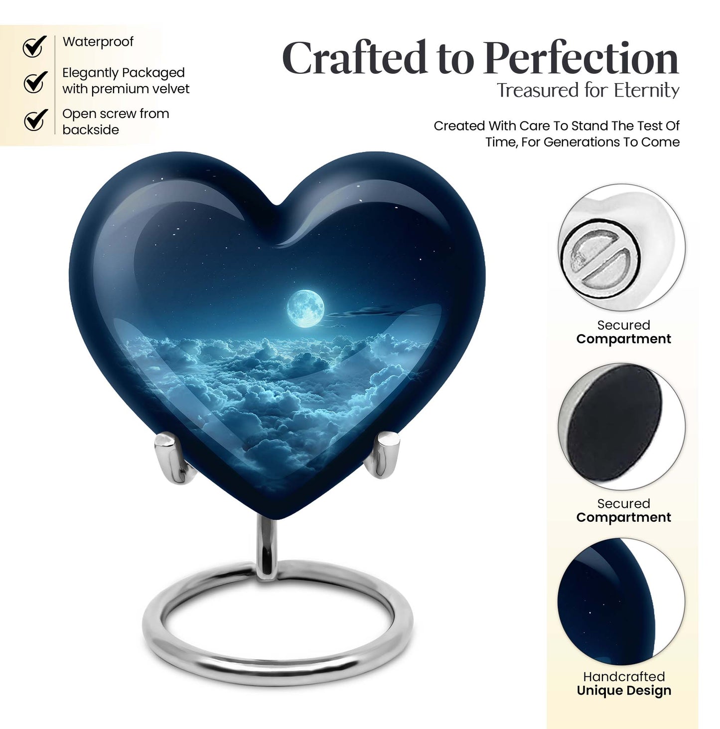 Heart-shaped Clouds Urn