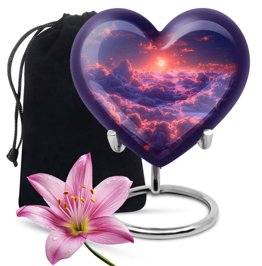 heart shaped clouds urn