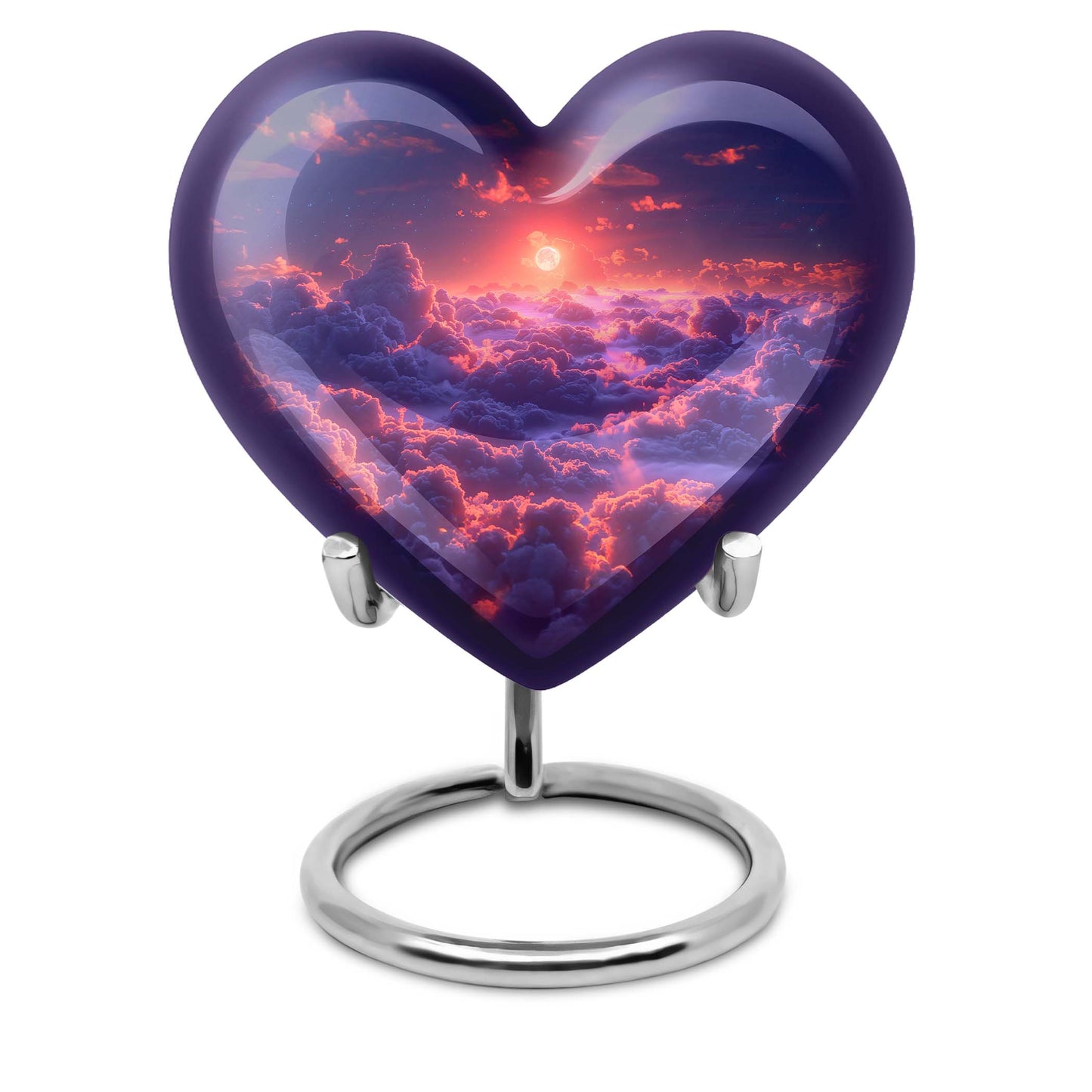 heart shaped clouds urn
