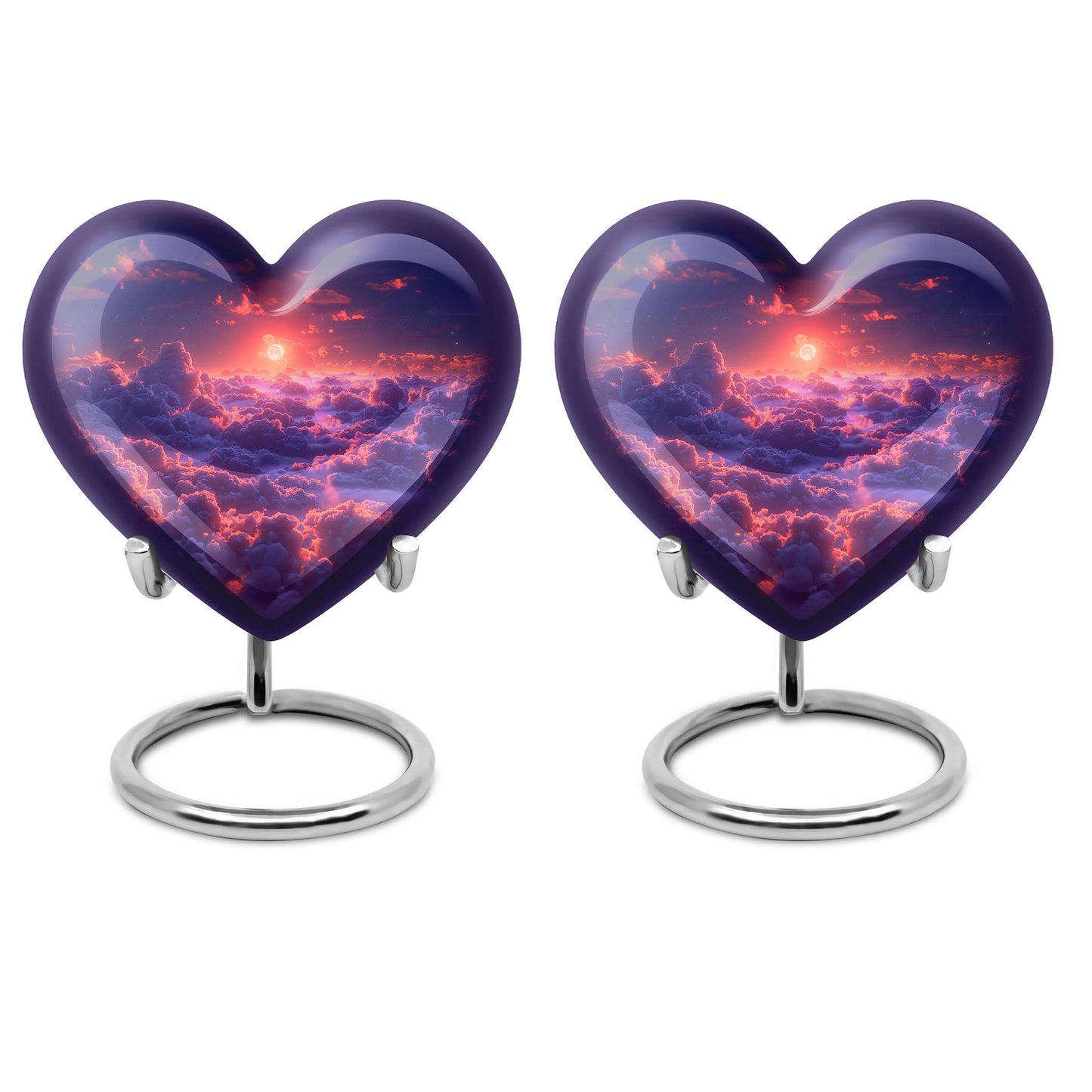 heart shaped clouds urn