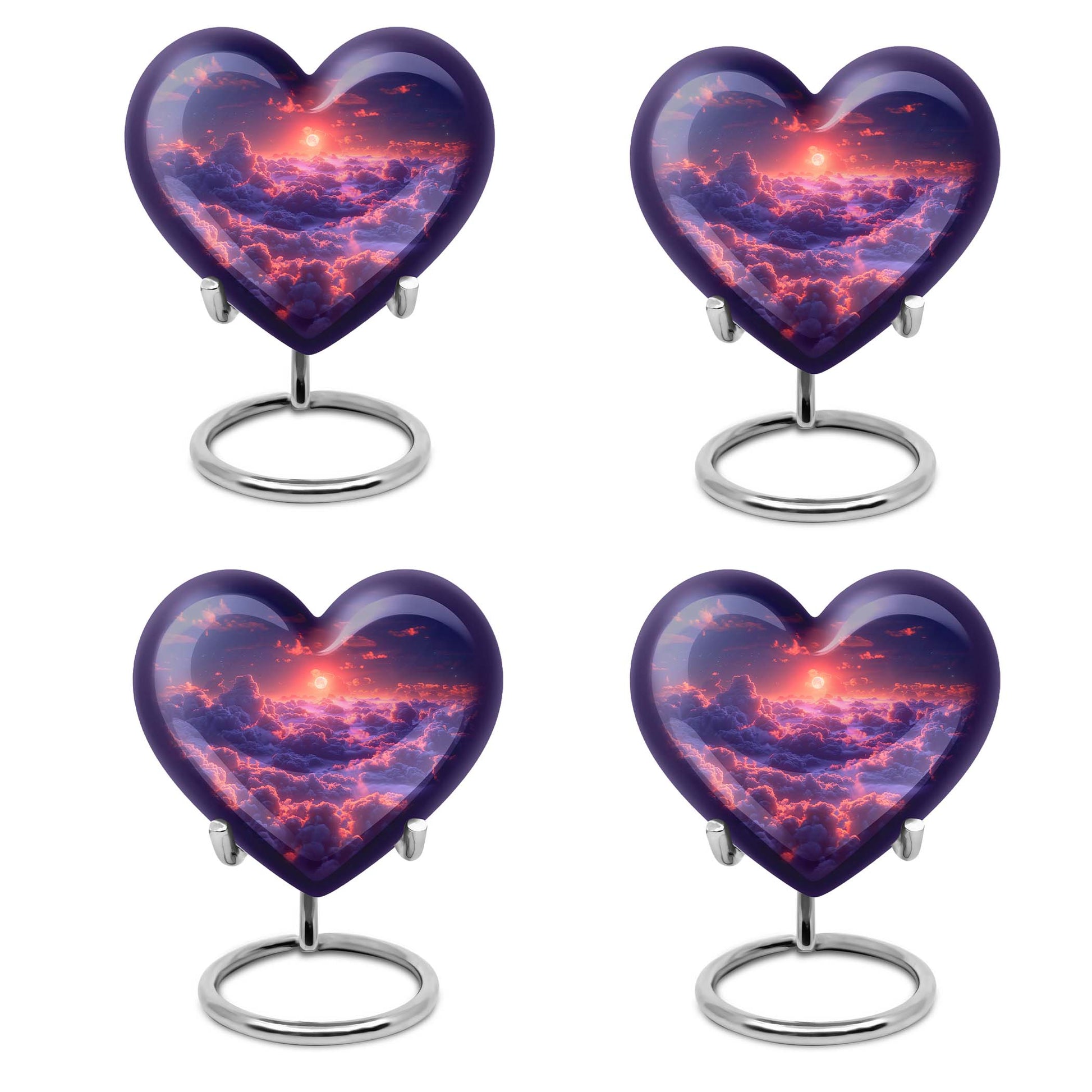 heart shaped clouds urn