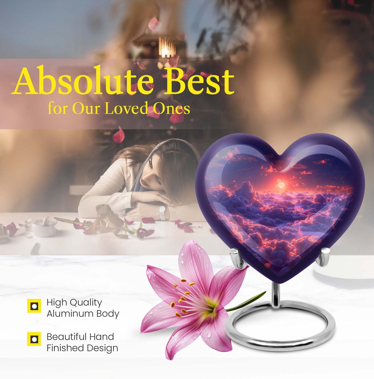 heart shaped clouds urn