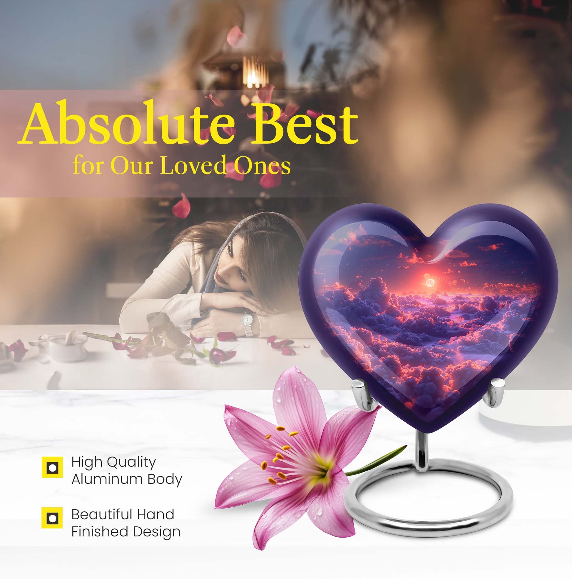 heart shaped clouds urn