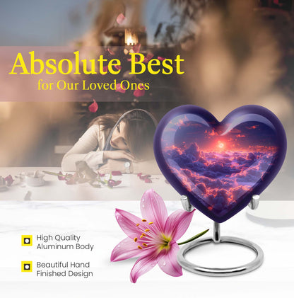 heart shaped clouds urn