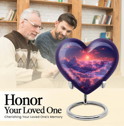 heart shaped clouds urn