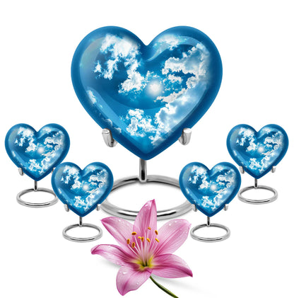 heart-shaped clouds urn 
