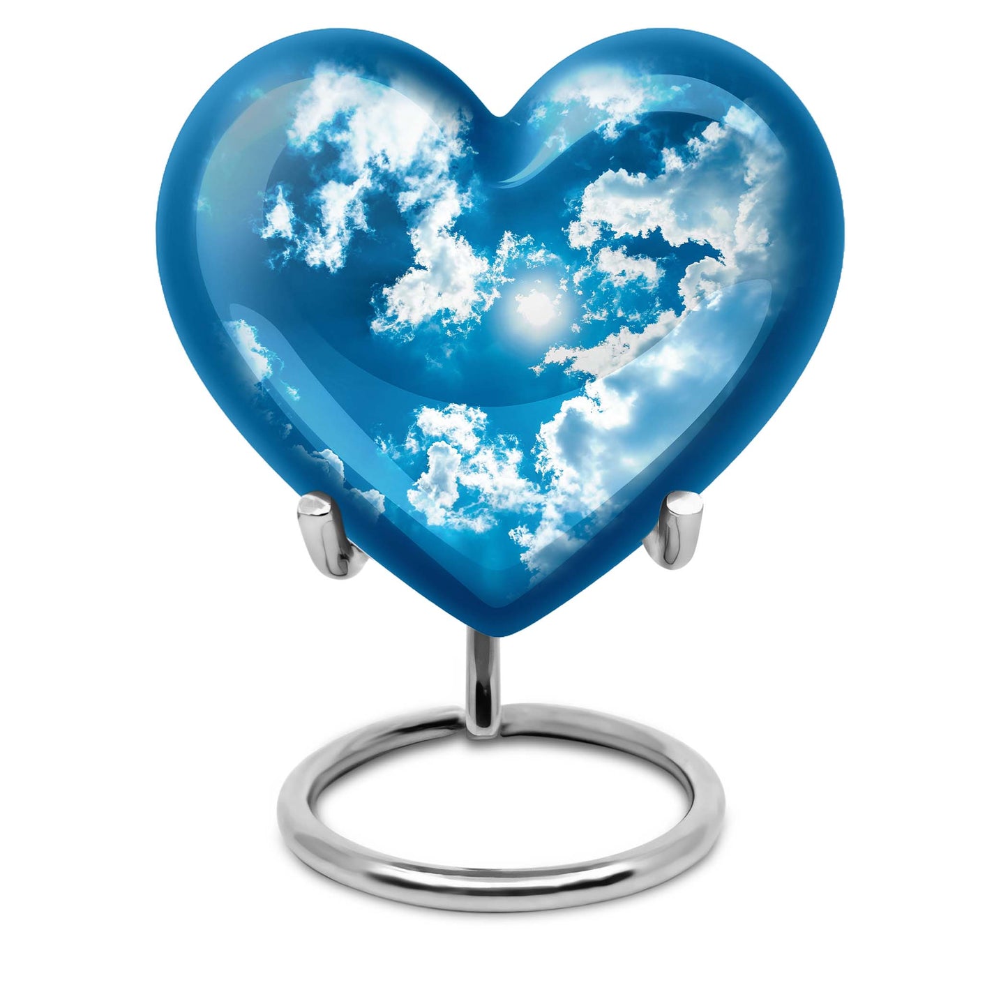 heart-shaped clouds urn 