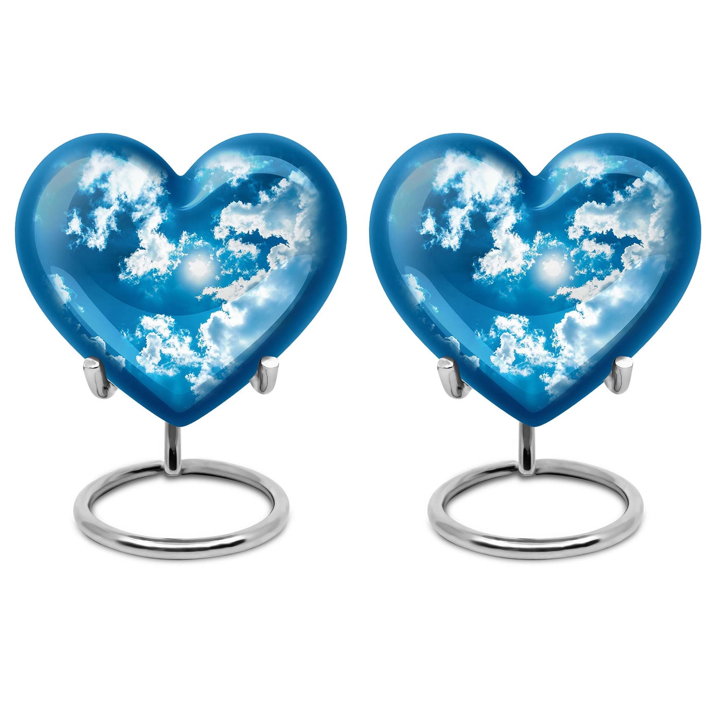 heart-shaped clouds urn 