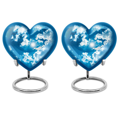 heart-shaped clouds urn 