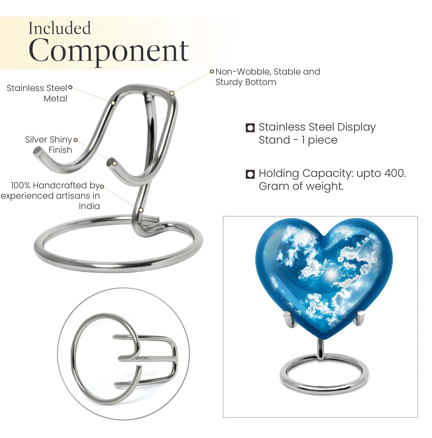 heart-shaped clouds urn 