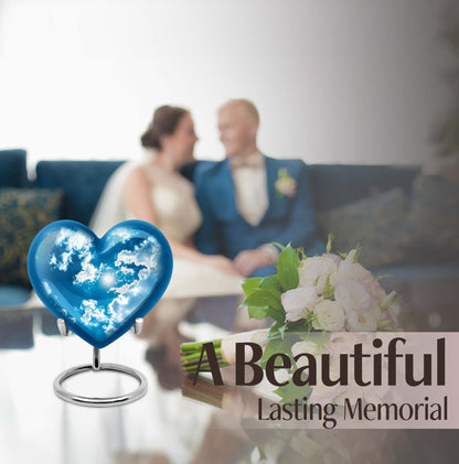 heart-shaped clouds urn 