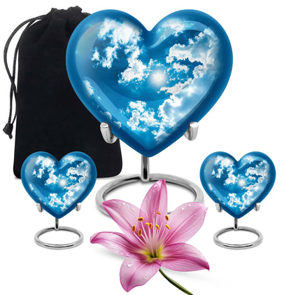 heart-shaped clouds urn 