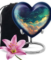 10-inch Heart Urn, cloud burial urn in aluminium