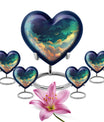10-inch Heart Urn, cloud burial urn in aluminium