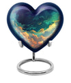 10-inch Heart Urn, cloud burial urn in aluminium