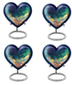 10-inch Heart Urn, cloud burial urn in aluminium