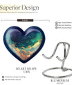 10-inch Heart Urn, cloud burial urn in aluminium