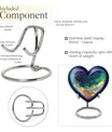 10-inch Heart Urn, cloud burial urn in aluminium
