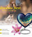 10-inch Heart Urn, cloud burial urn in aluminium
