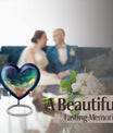 10-inch Heart Urn, cloud burial urn in aluminium