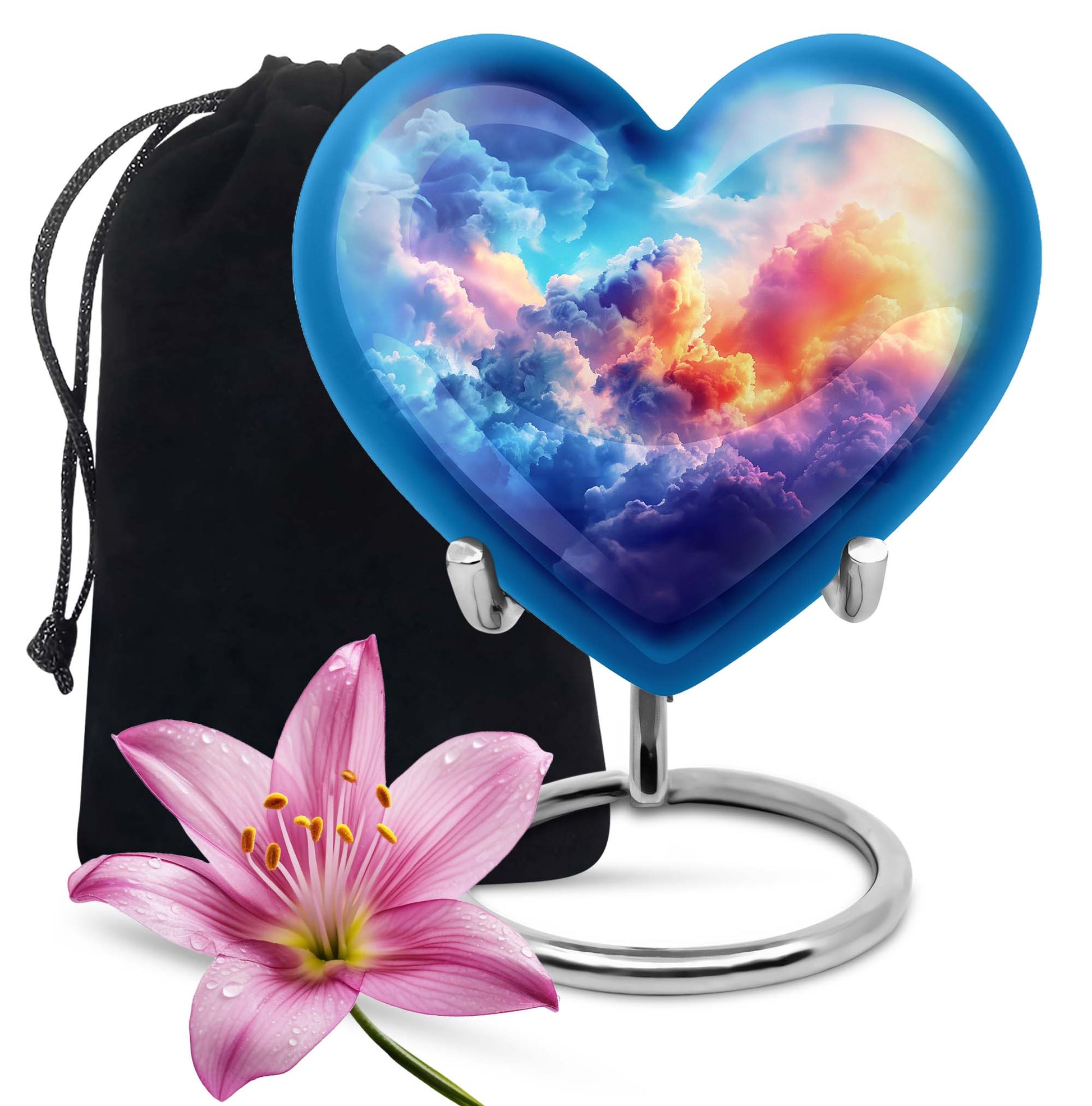 Clouds Theme Large Urn 10 Inch