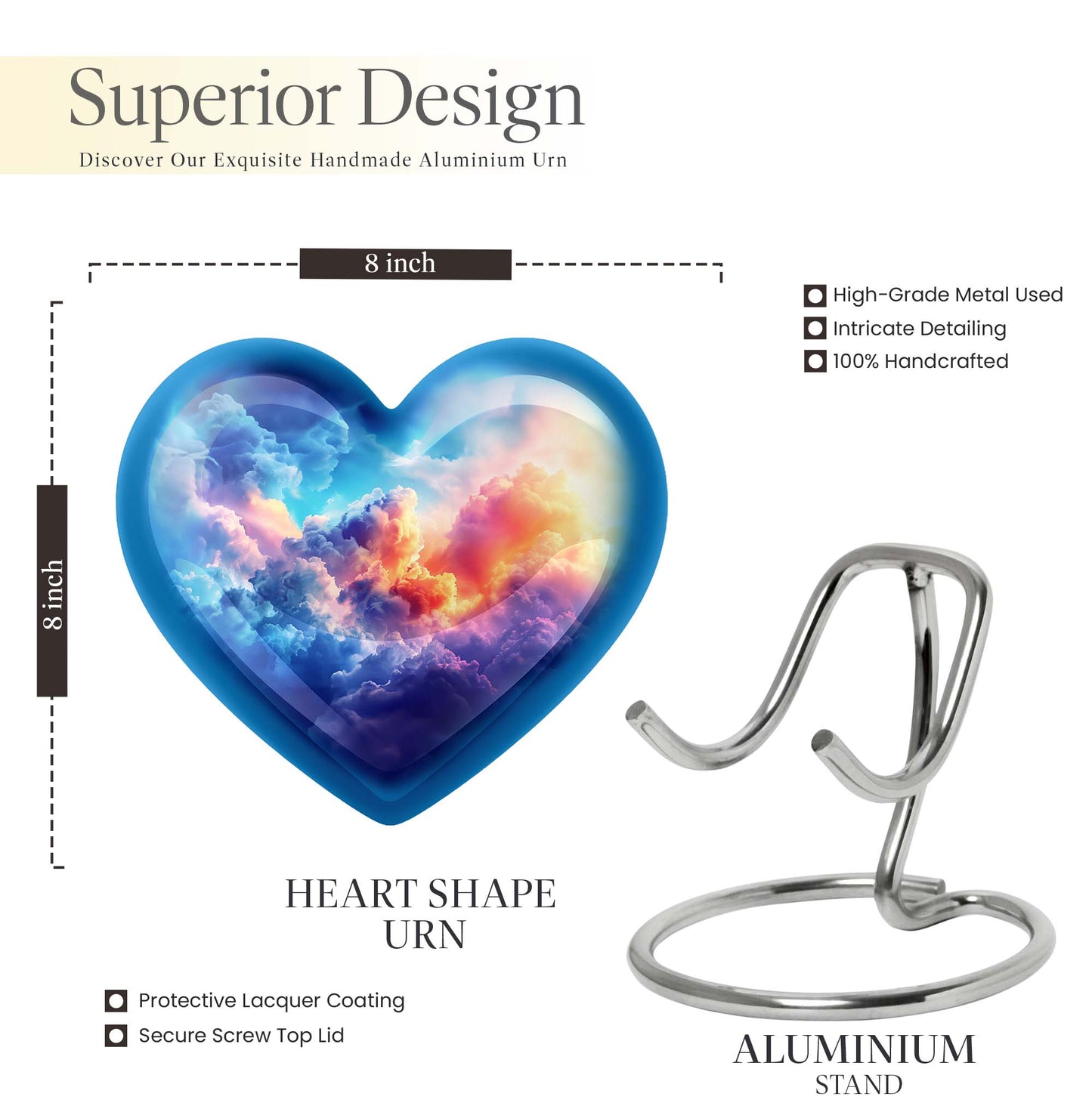 Clouds Heart urn