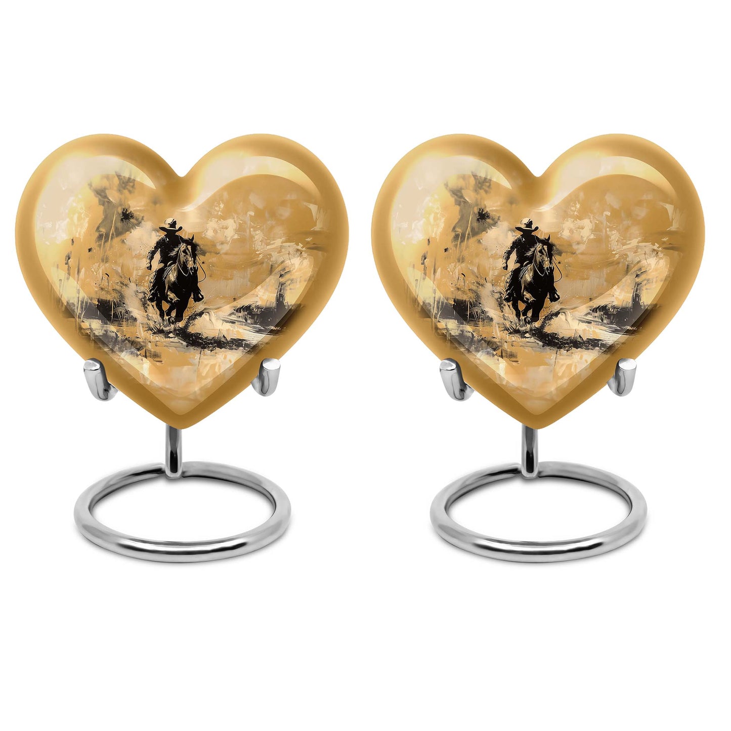 Cowboy Theme 3 Inch Keepsake Pack of 2