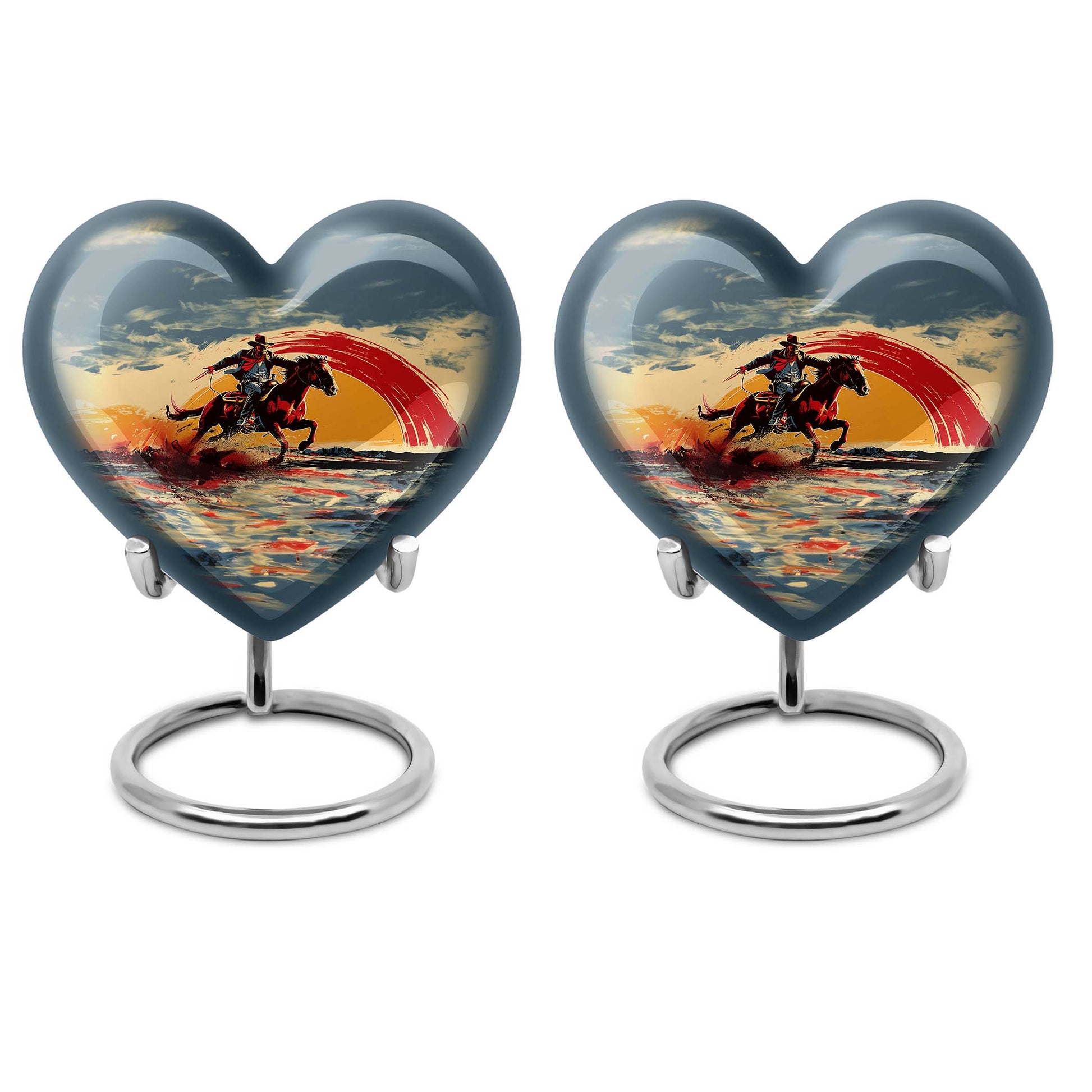 Cowboy Theme 3 Inch Keepsake Pack of 2