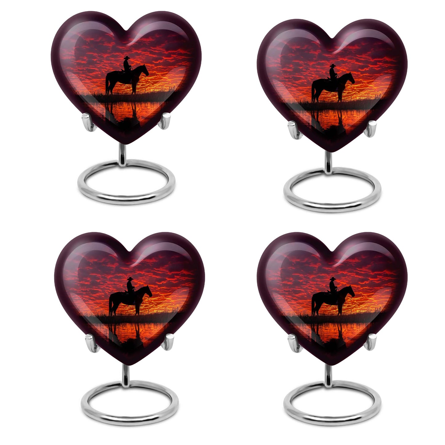 Cowboy Theme 3 Inch Keepsake Pack of 4
