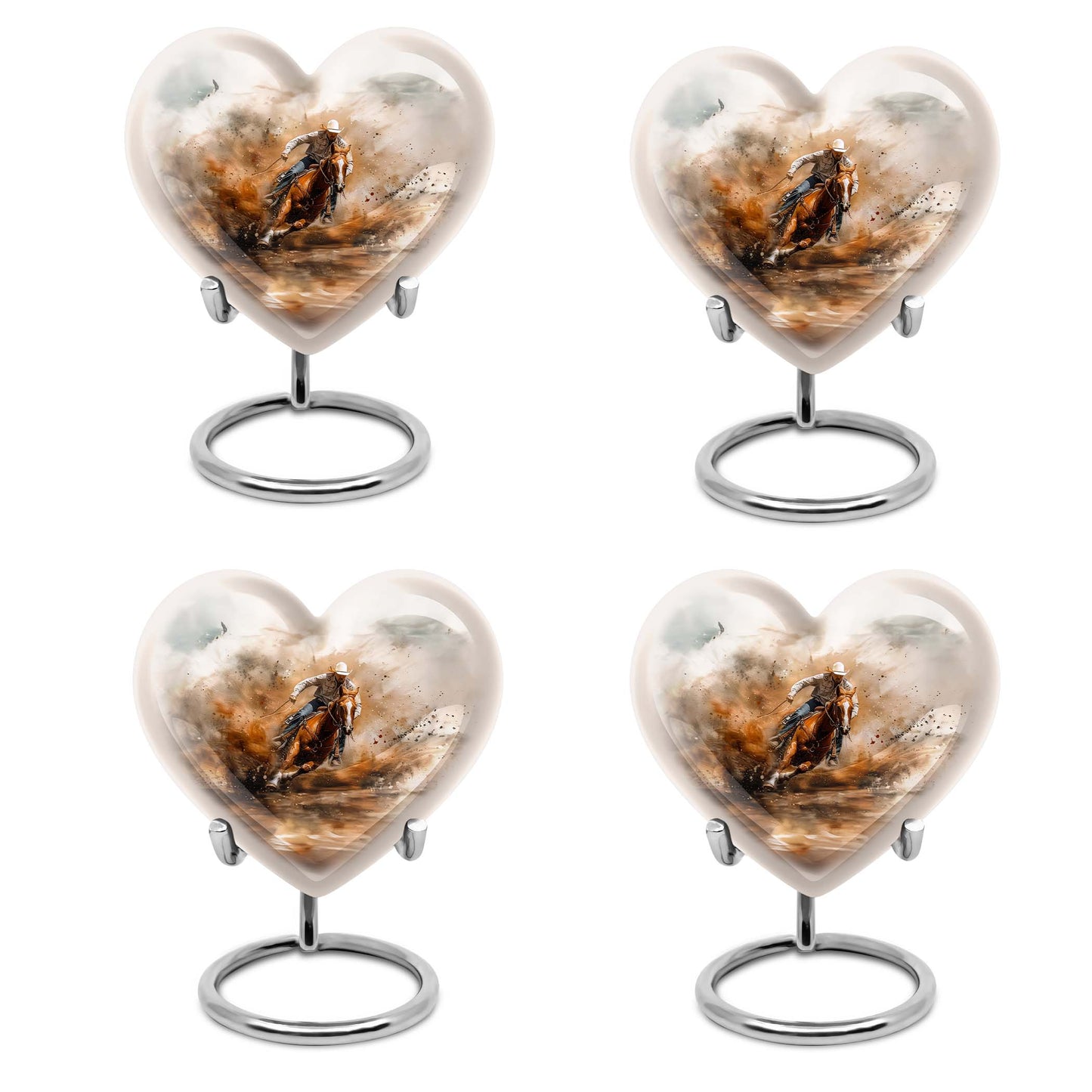 Cowboy Theme 3 Inch Keepsake Pack of 4