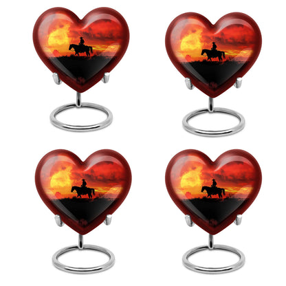 Cowboy Theme 3 Inch Keepsake Pack of 4