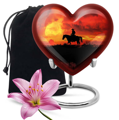 Cowboy Theme Large Urn 10 Inch